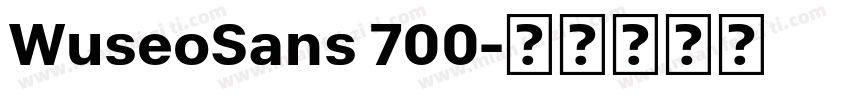WuseoSans 700字体转换